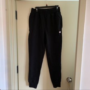 Champion Reverse Weave Trim Joggers M Black